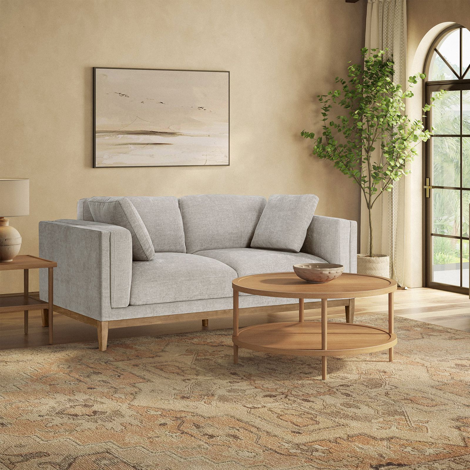 Premium flooring and sofa styling for elegant interiors